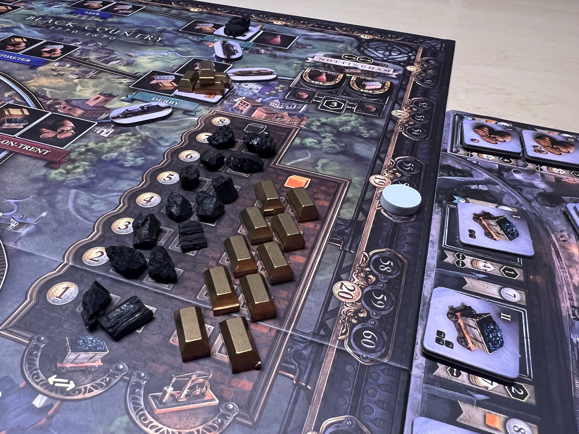 Brass Birmingham real resource set (coal and brass token upgrades for Brass Birmingham and Lancashire)